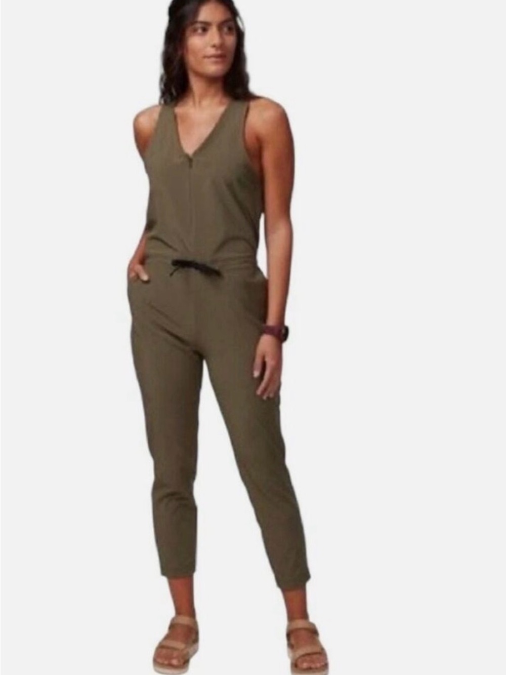 NWOT Backcountry On The Go Light Jumpsuit Olive Green Medium Travel
Hiking